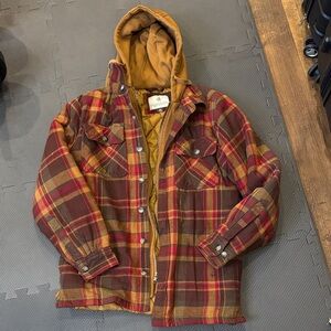Legendary Whitetails Men's Red and Brown Plaid Jacket
